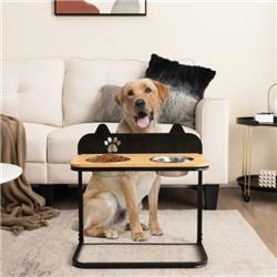 Picture of Total Tactic PU10002 Dog Bowl Stand with 2 Stainless Steel Food Water Bowls