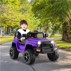 Picture of Total Tactic TQ10184US-ZS 12V Kids Ride on Truck with Remote Control & Headlights&#44; Purple