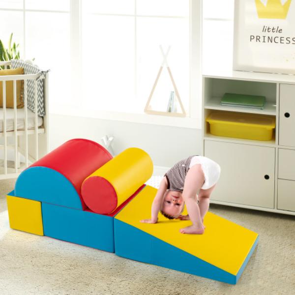 FH10095RE Kids Climb & Crawl Activity Playset, Red - 5 Piece
