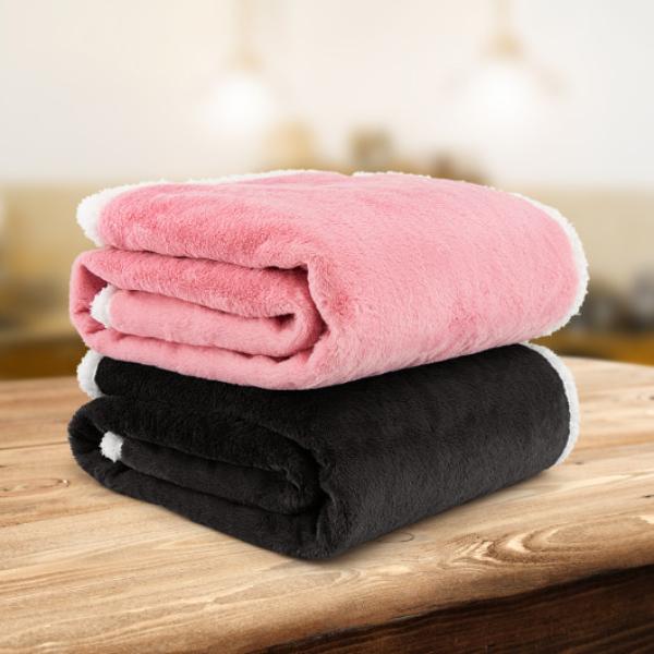 ES10212US-PI Electric Heated Blanket Throw with 10 Heat Settings - Pink