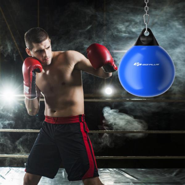 21 in. Water Punching Bag with Adjustable Metal Chain, Blue