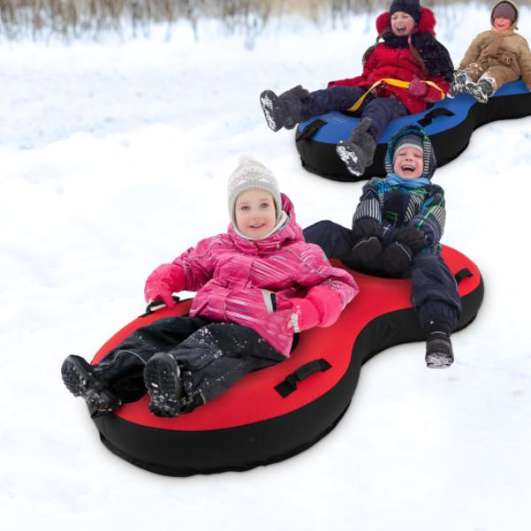 Picture of Total Tactic SP38131-RE 80 in. 2-Person Inflatable Snow Sled for Kids & Adults&#44; Red
