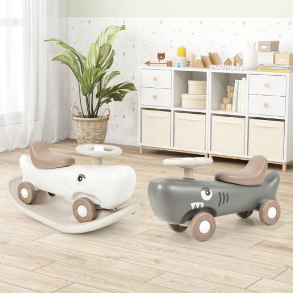 Picture of Total Tactic UY10060DK Convertible Rocking Horse & Sliding Car with Detachable Balance Board&#44; Dark Gray