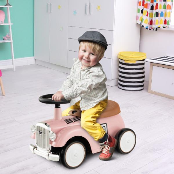 Picture of Total Tactic TQ10210PI Kids Sit to Stand Vehicle with Working Steering Wheel & Under Seat Storage&#44; Pink