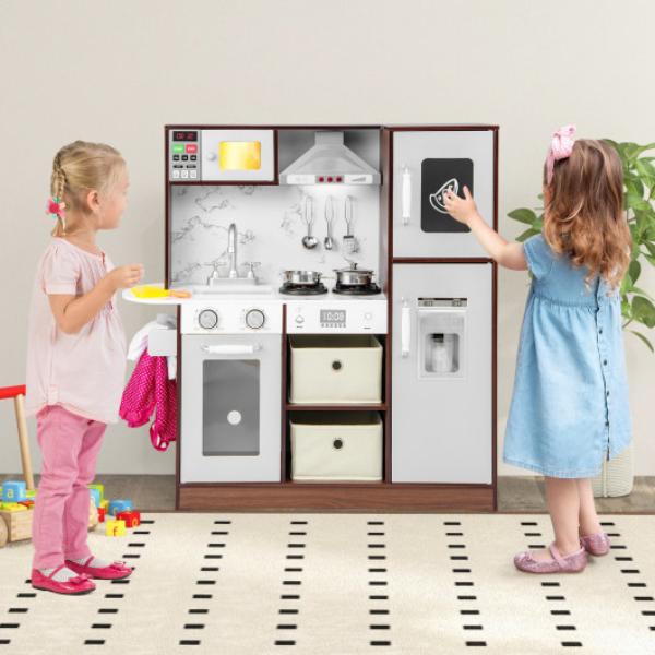 Picture of Total Tactic TP10163CF Kids Modern Toy Kitchen Playset with Attractive Lights & Sounds&#44; Coffee