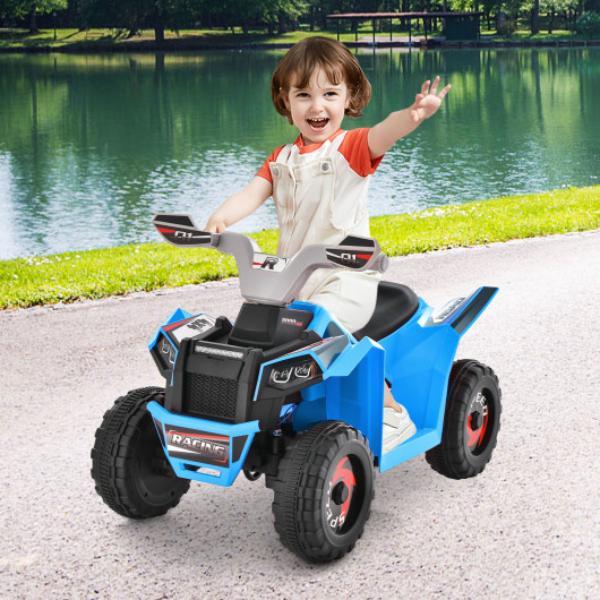 Picture of Total Tactic TQ10174US-NY Kids Ride on ATV 4 Wheeler Quad Toy Car with Direction Control&#44; Blue