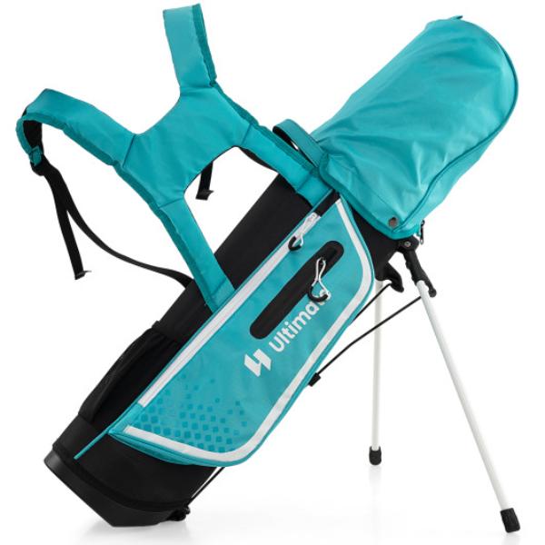 Picture of Total Tactic SP38123BL Junior Complete Golf Club Set with Stand Bag Rain Hood&#44; Blue