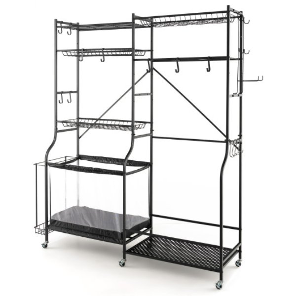 FH10110 Sports Equipment Organizer for Garage, Black