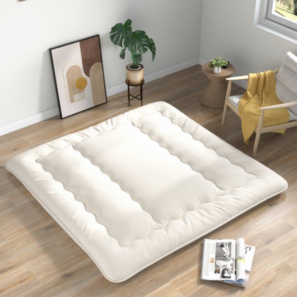 Picture of Total Tactic HU10426BE-K King Size Futon Mattress Floor Sleeping Pad with Washable Cover&#44; Beige