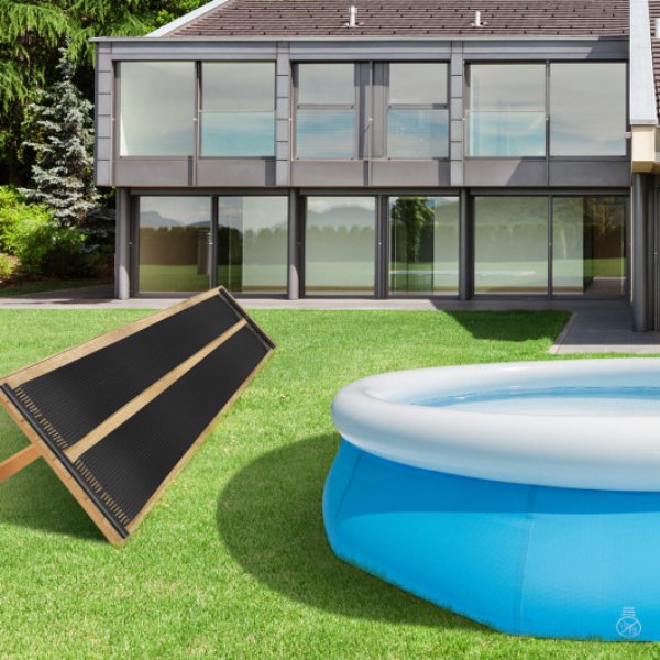 NP11010-5 16.4 ft. 2 Piece Weatherproof Solar Swimming Pool Heating System, Black - Medium