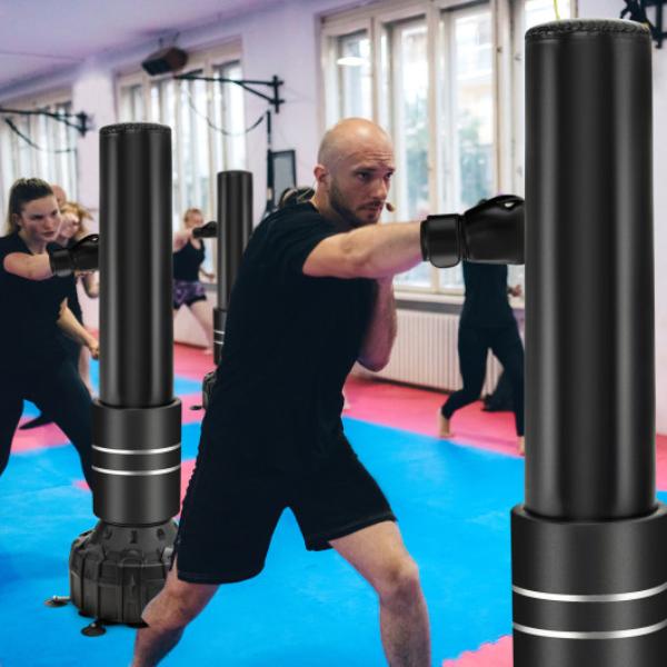 Picture of Total Tactic SP38032- Freestanding Punching Bag 71 in. Boxing Bag with 25 Suction Cups Gloves & Filling Base&#44; Black