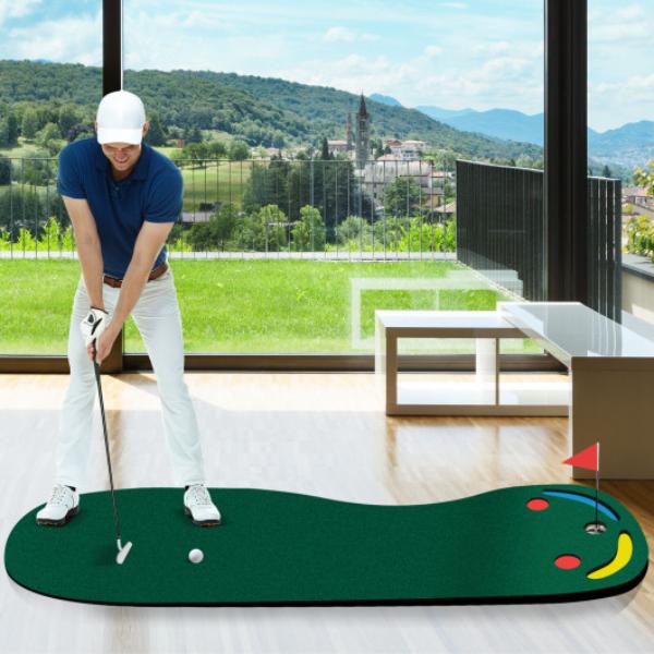 SP38087 Golf Putting Green Set for Indoor Outdoor Use, Green