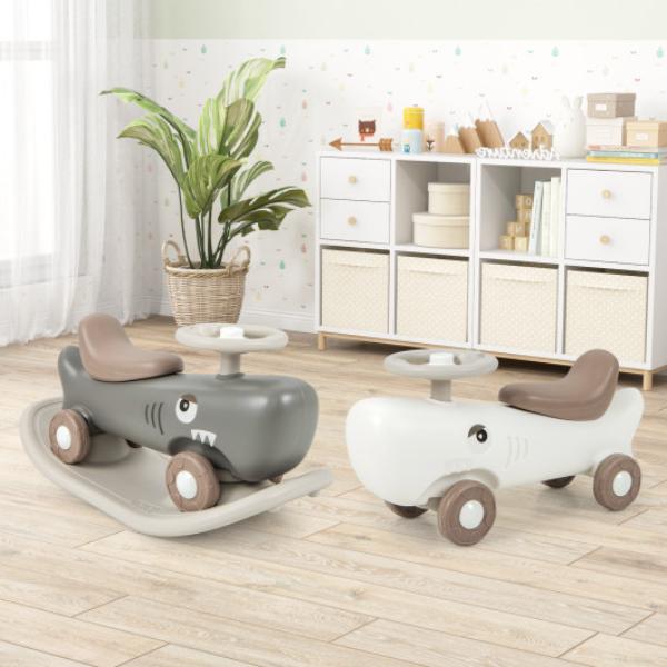 Picture of Total Tactic UY10060WH Convertible Rocking Horse & Sliding Car with Detachable Balance Board&#44; White