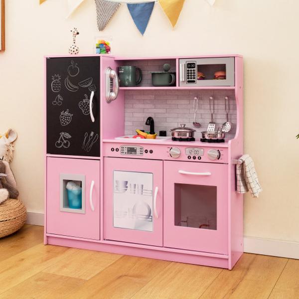 Picture of Total Tactic TP10126PI Toddler Pretend Play Kitchen for Boys & Girls 3-6 Years Old&#44; Pink