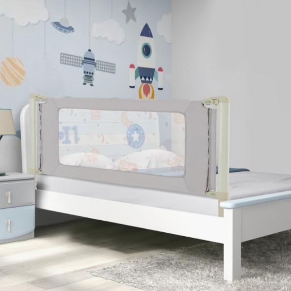 BB5646HS Vertical Lifting Bed Rail for Toddlers with Double Lock, Gray - 70 in -  Total Tactic