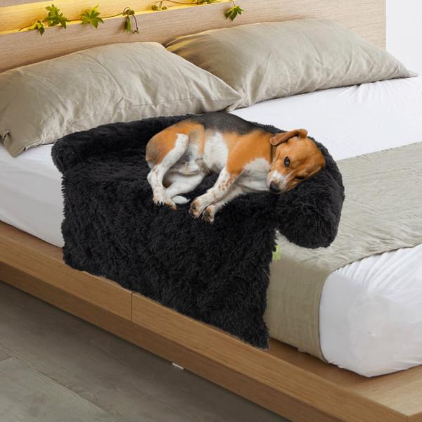 Picture of Total Tactic PU10025DK-M Plush Calming Dog Couch Bed with Anti-Slip Bottom - Medium