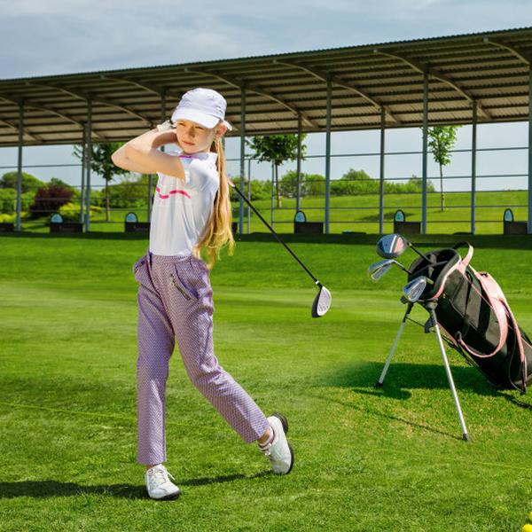 SP38123PI Junior Complete Golf Club Set with Stand Bag Rain Hood, Pink
