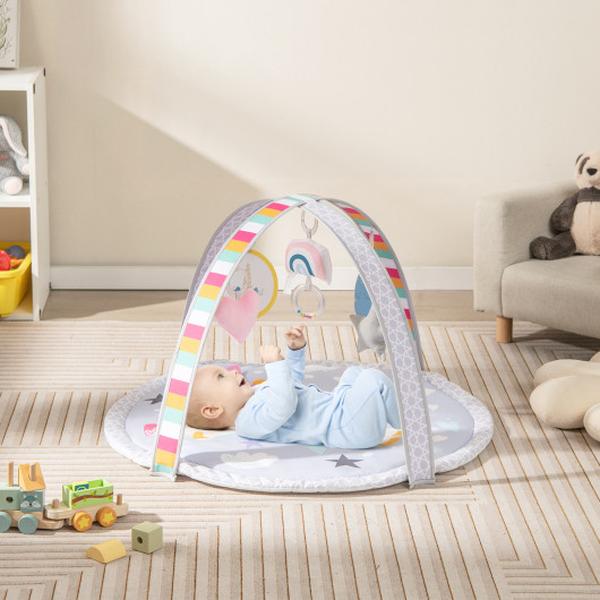 TY345206UC 7-in-1 Tummy Time Activity Baby Play Gym Mat with 5 Detachable Toys, Multi Color -  Total Tactic