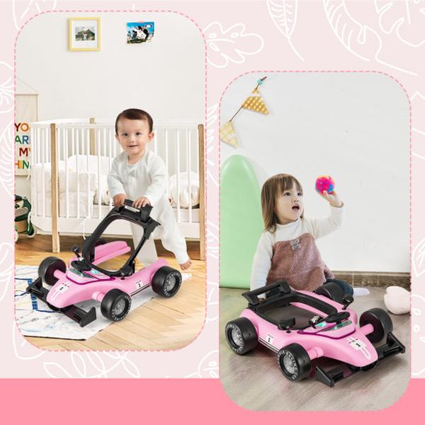 BC10229PU 4-in-1 Foldable Activity Push Walker with Adjustable Height, Purple
