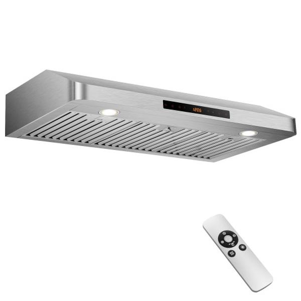 Picture of Total Tactic FP10731US-SL 35.5 in. Under Cabinet Range Hood 900 CFM Kitchen Vent with 4 Fan Speed