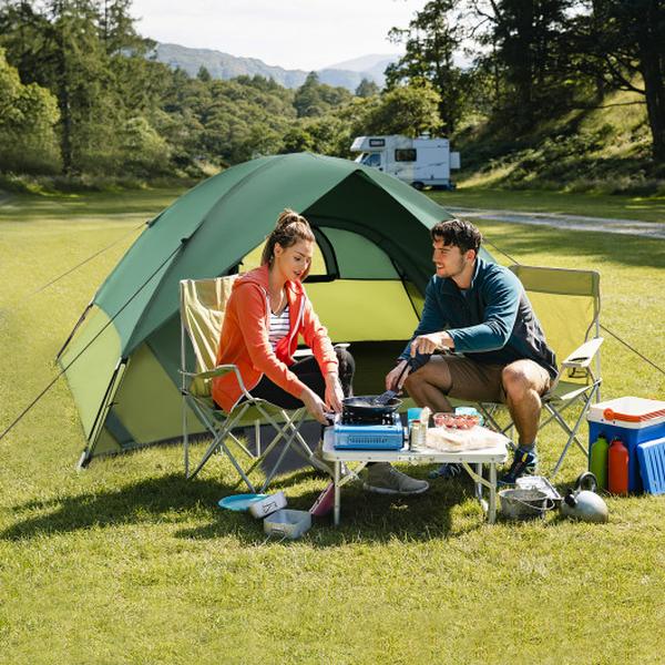 NP11484GN 2-Person Camping Tent with Removable Rain Fly & Double-Layer Door, Green