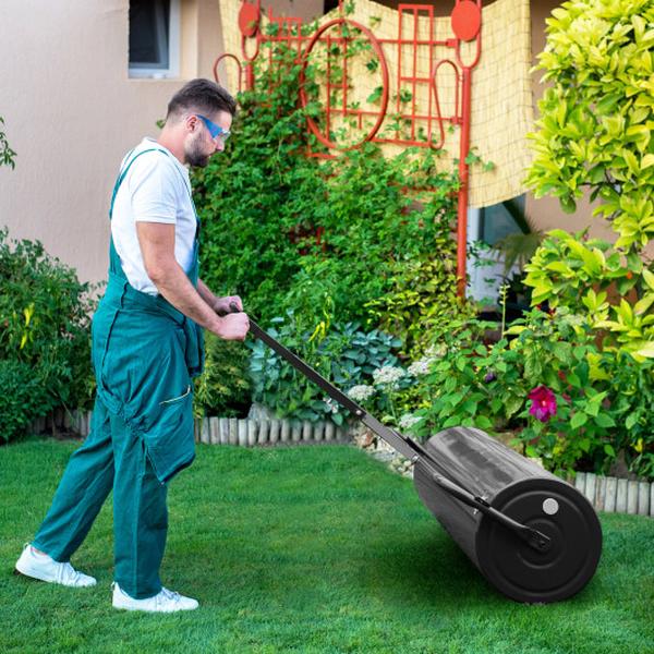 GT4009DK 39 in. Wide Push Tow Lawn Roller, Black