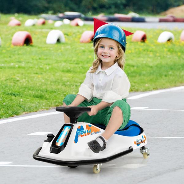 Picture of Total Tactic TQ10224US-NY 24V Kids Electric Drifting Go Kart Toys with 360 Deg Spin Wireless Connection&#44; Navy