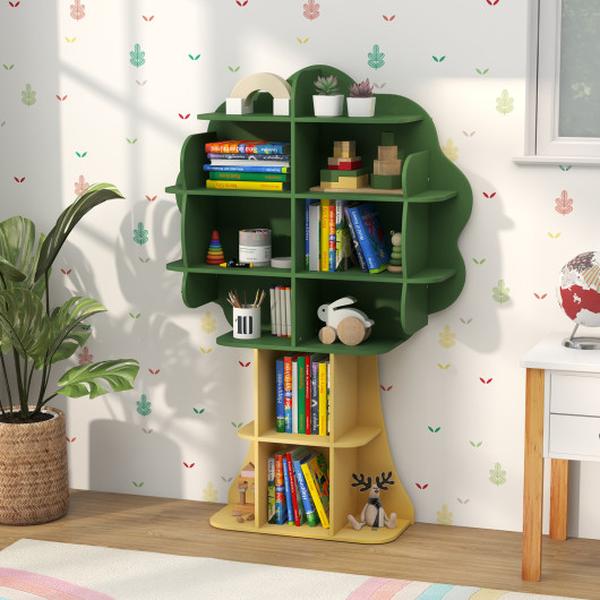 Picture of Total Tactic TP10193GN Kids Bookcase Shelf Toy Storage Organizer with Open Storage Shelves&#44; Green