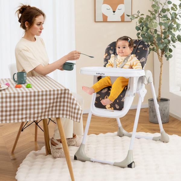 AD10057PU 3-in-1 Convertible Baby High Chair for Toddlers, Dark Brown -  Total Tactic