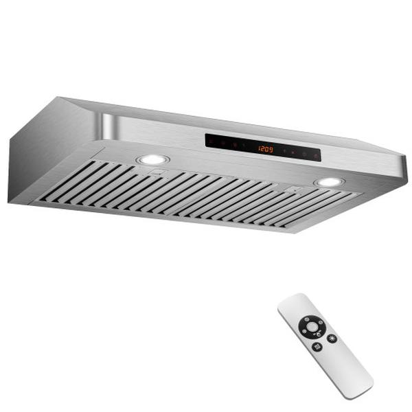 Picture of Total Tactic FP10734US-SL 29.5 in. Under Cabinet Range Hood 900 CFM Kitchen Vent with 4 Fan Speed