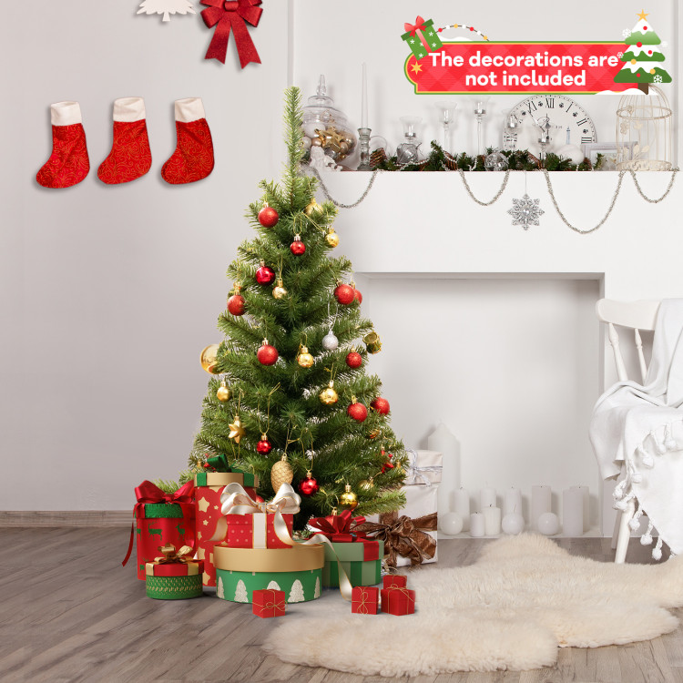 CM22790GN 36 in. Unlit Artificial Christmas Mini Tree with Plastic Stand - Green