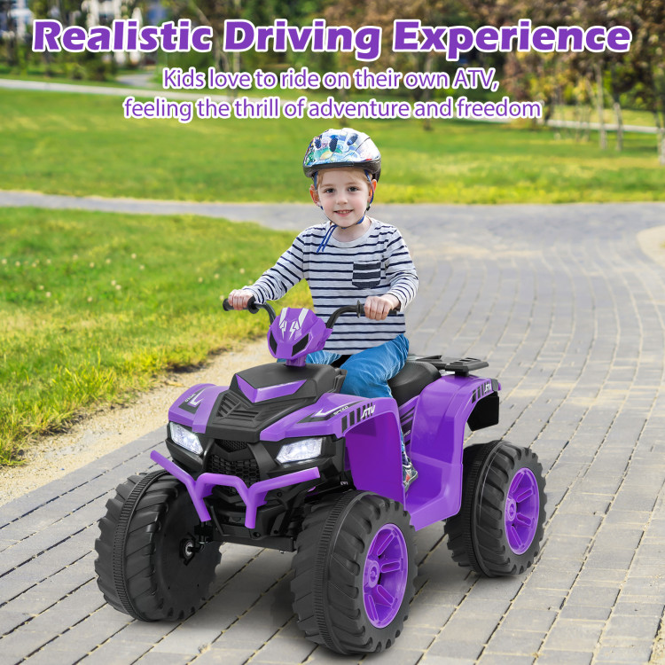 TQ10248US-ZS 24V Kids Ride-on Electric ATV with Wireless Connection for Toddlers 3-8 Years Old - Purple