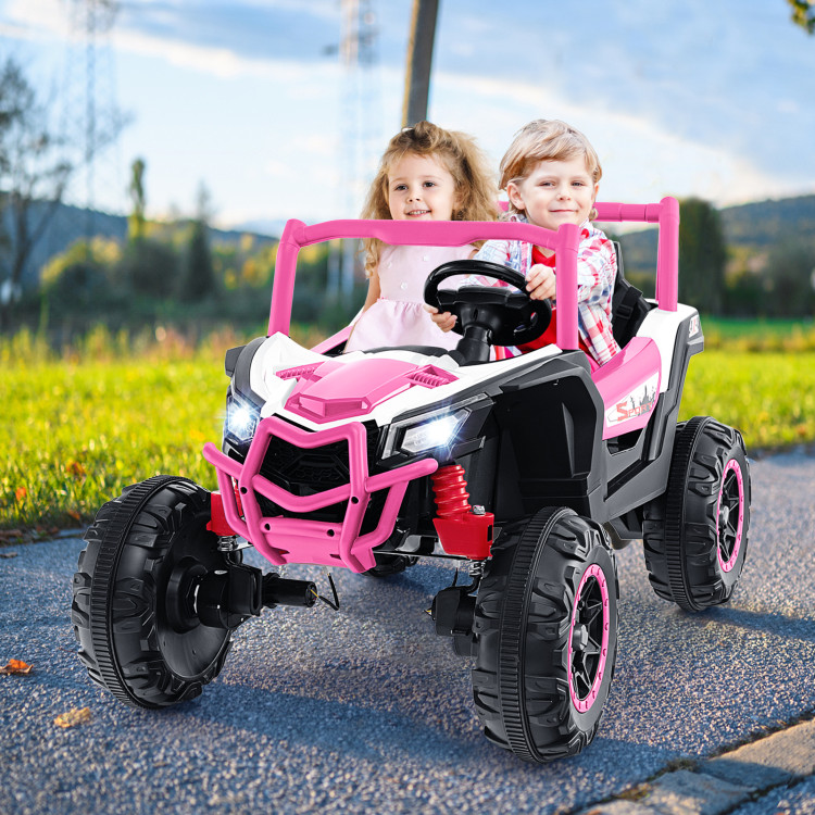 TQ10237US-PI 2-Seater Kids Ride on UTV with 2.4G Remote Control for Over 3 Years Old Children - Pink