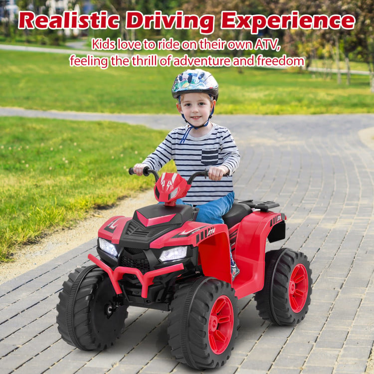 TQ10248US-RE 24V Kids Ride-on Electric ATV with Wireless Connection for Toddlers 3-8 Years Old - Red