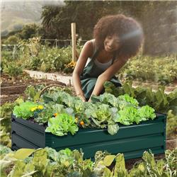 GT3030 39.5 x 31.5 in. Patio Raised Garden Bed for Vegetable Flower Planting - Dark Green -  Total Tactic