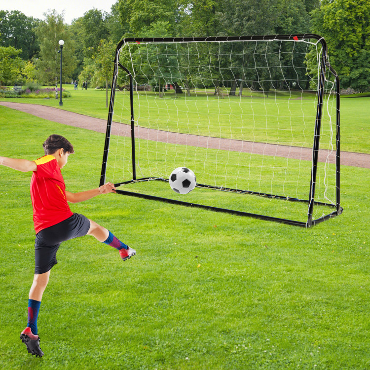 Picture of Total Tactic SP38097DK 2-in-1 Kids Soccer Rebounder & Soccer Goal with Adjustable Height - Black