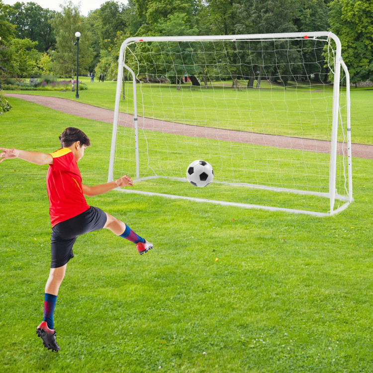 Picture of Total Tactic SP38097WH 2-in-1 Kids Soccer Rebounder & Soccer Goal with Adjustable Height - White
