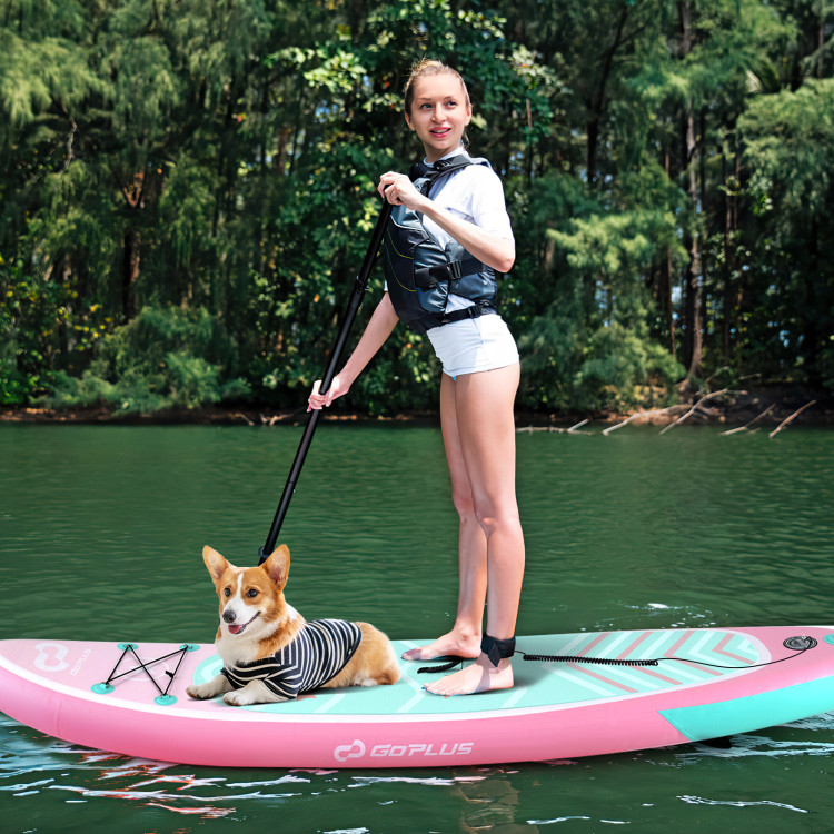 SP38214-L 11 ft. Inflatable Stand Up Paddle Board with 3 Fins & Adjustable Paddle - Large