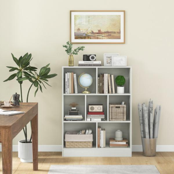 Picture of Costway CB10724WH 7 Section Freestanding Bookshelf for Kids Room Classroom Daycare Nursery - White