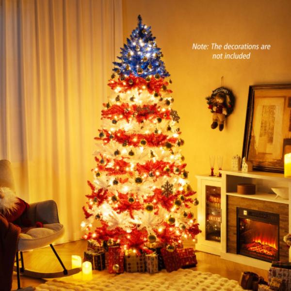 CM24924US 7.5 ft. Artificial Christmas Tree with Warm White LED Lights