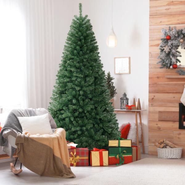 CM25024US-XL 6-7-8 ft. Artificial Christmas Tree with 568-830-1182 Branch Tips & 200-250-400 Warm White LED Lights - Extra Large