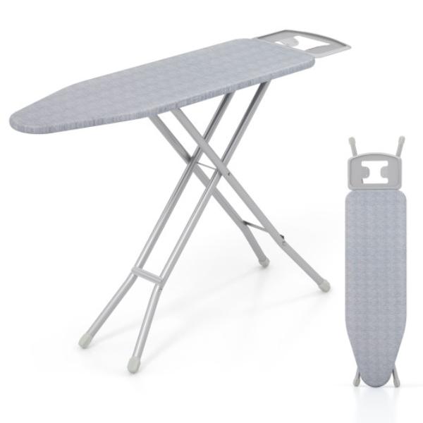 JV11878GR Full Size Ironing Board with Iron Rest & 7 Level Height - Gray