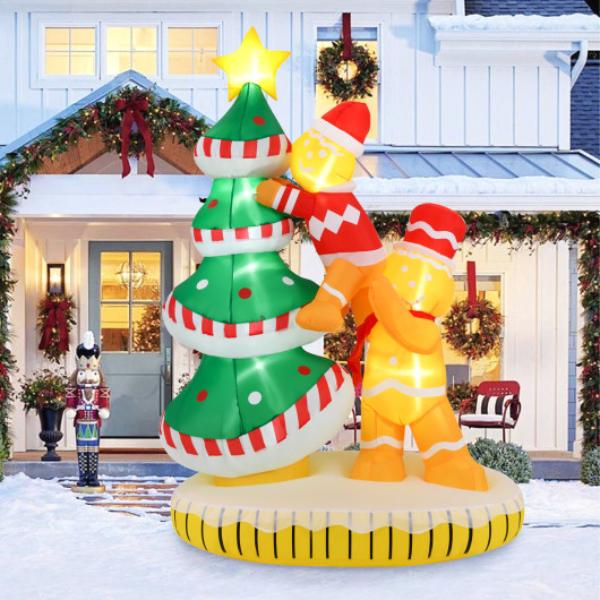 CM24952US 7 ft. Inflatable Christmas Tree with 7 Internal LED Lights & Built-in Fan