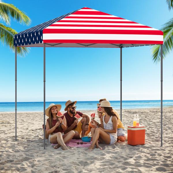 NP10849GQ 6.6 x 6.6 ft. Outdoor Pop-Up Canopy Tent with UPF 50 Plus Sun Protection - Multi Color