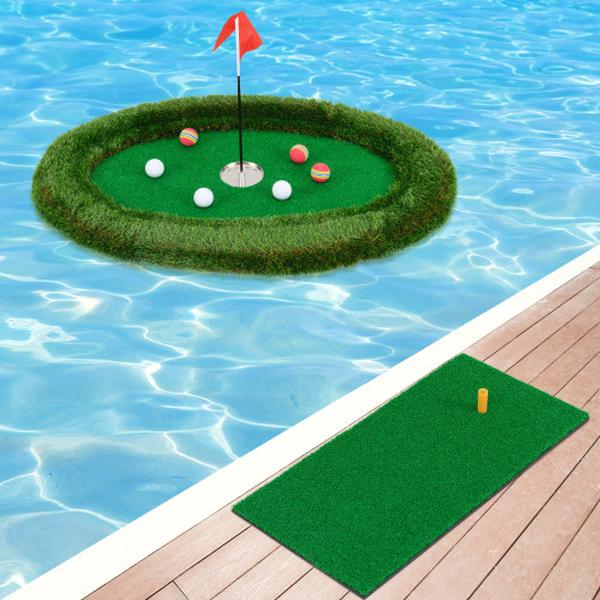 Picture of Costway SP38336 Green Floating Oval Chipping Golf for Pool