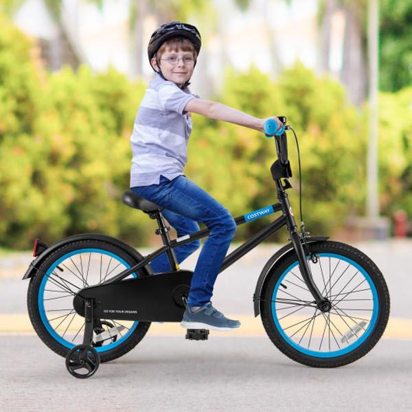 TS10177DK-18 Kids Bike with Adjustable Handlebar & Saddle, Black - 18 in.