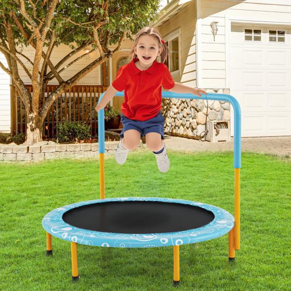 Picture of Costway TW10006OR 36 in. Kids Mini Rebounder Trampoline with Full Covered Handrail - Orange