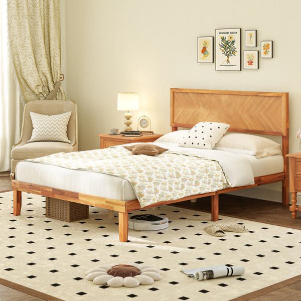 HU10859NA-F Bed Frame with Headboard & Storage Space - Full Size