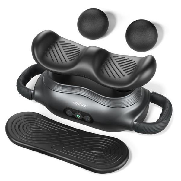 Picture of Costway JS10036BK Deep Tissue Massage Gun with 3 Switchable Heads & 3 Modes - Black