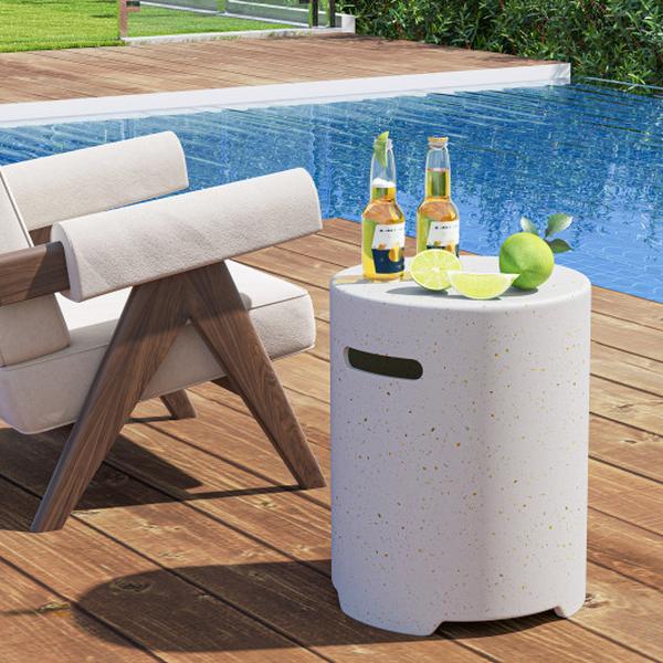 NP12086 Propane Tank Table with Side Handles & Protective Cover